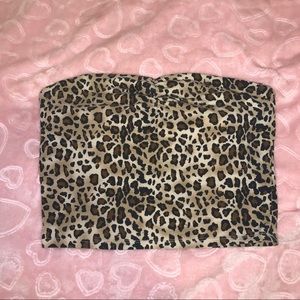cheetah tube top